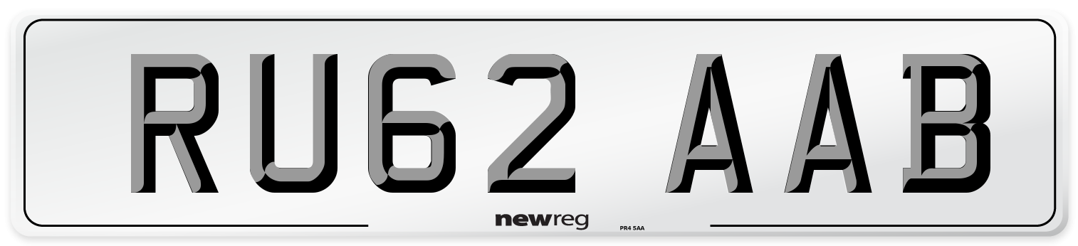 RU62 AAB Number Plate from New Reg